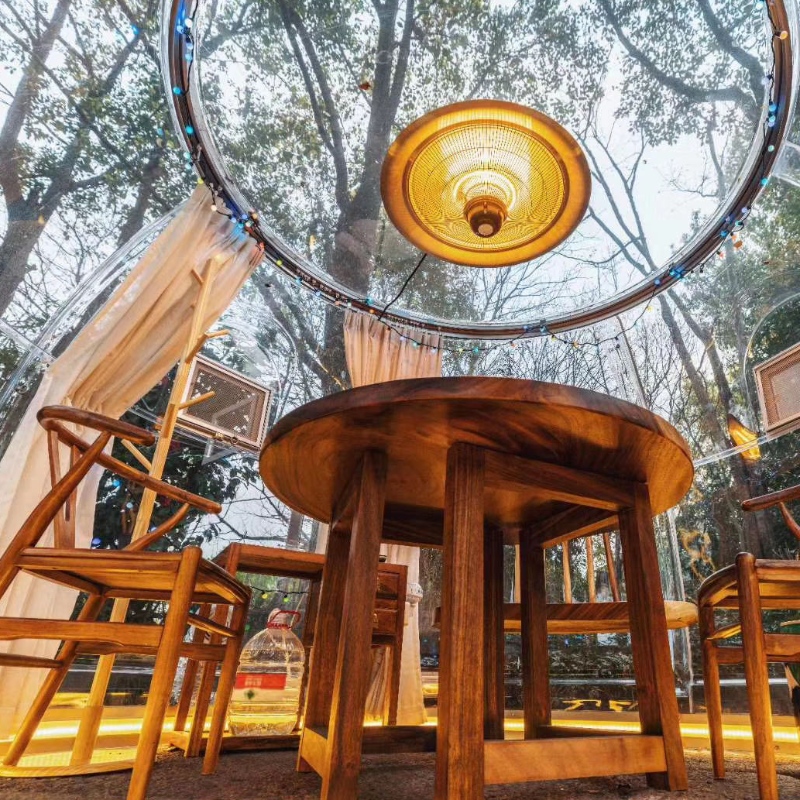 3.0 Meters Průhledný kupole stan geodetický venkovní kempovací kupole stan pro resort hotel, kempování, venkovní aktivity
