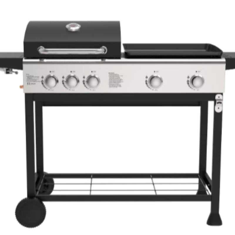 Černý Heavy Duty Gril Venkovní zahrada Patio Premium BBQ Kuřácká trouba Piknik Kempování Patio Zahrada Vaření Dřevěné uhlí BBQ Grily