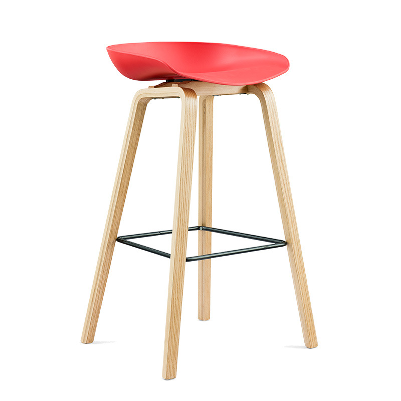 Moderní klubová restaurace Bar High Chair Dřívní židle barevné plastové židle kavárny